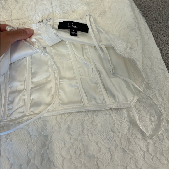 Lulu’s White Lace Mini Dress - Picture 2 of 4